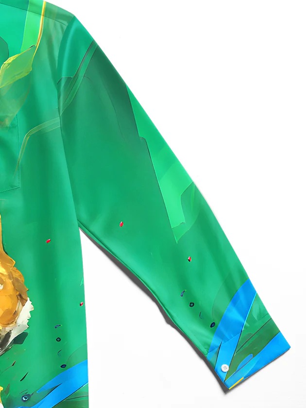 Animal Tiger Men's Pocket Long Sleeve Shirts