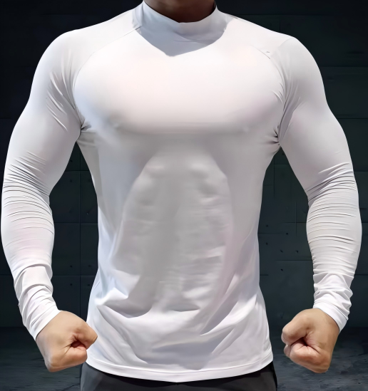 Velocity™ Pro Mock-Neck Compression Top - Arctic White